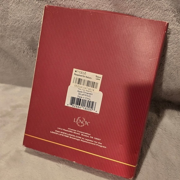 Lenox‎ For The Holidays Teacher Apple Ornament Gold Tassel Gift Boxed - Picture 3 of 3
